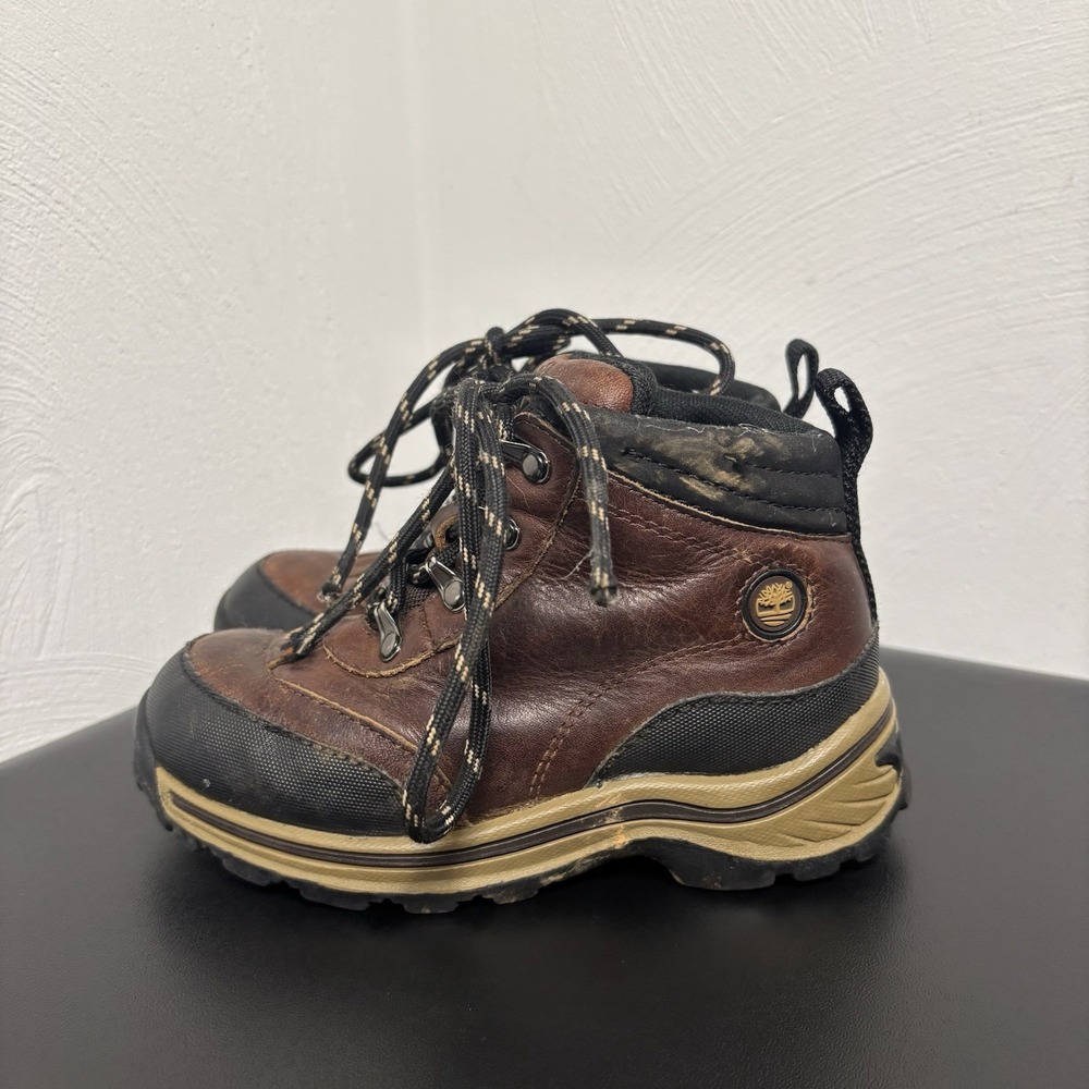 Timberland Toddler Boots Boys Brown Leather Size 9.5‎ Outdoor 22813